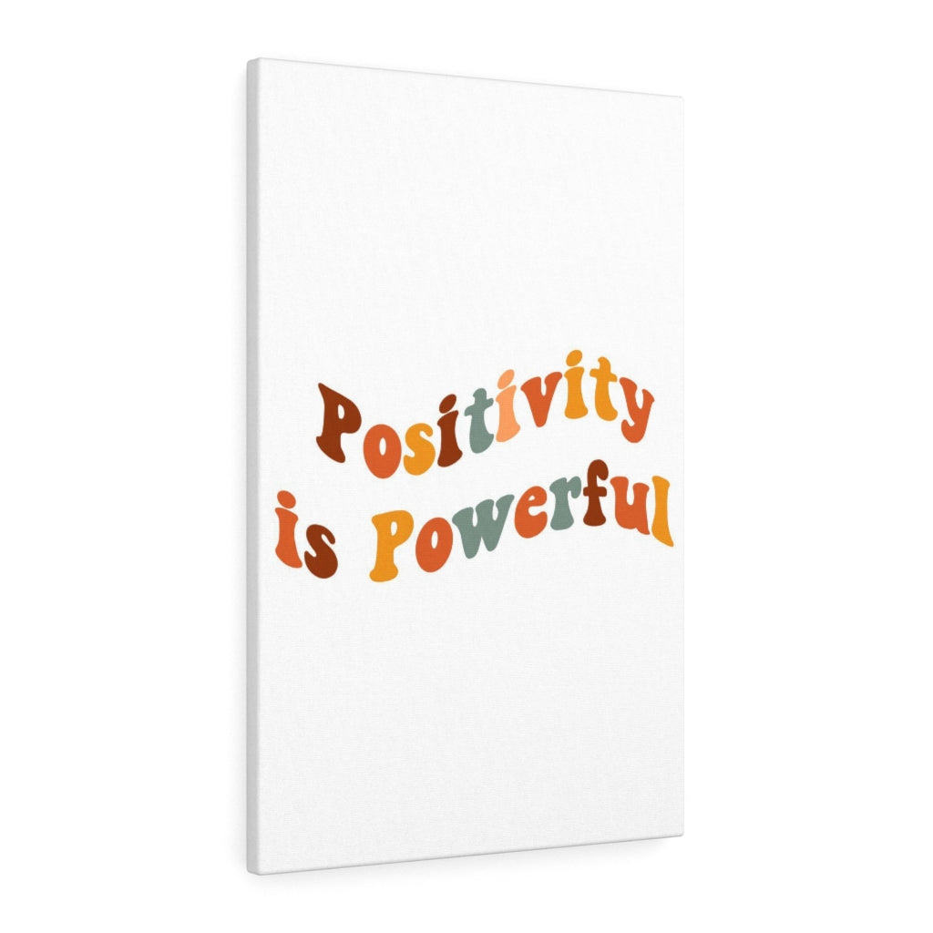 WITH SAYING WALL CANVAS ART | Red Yellow White | Positivity Is Powerful