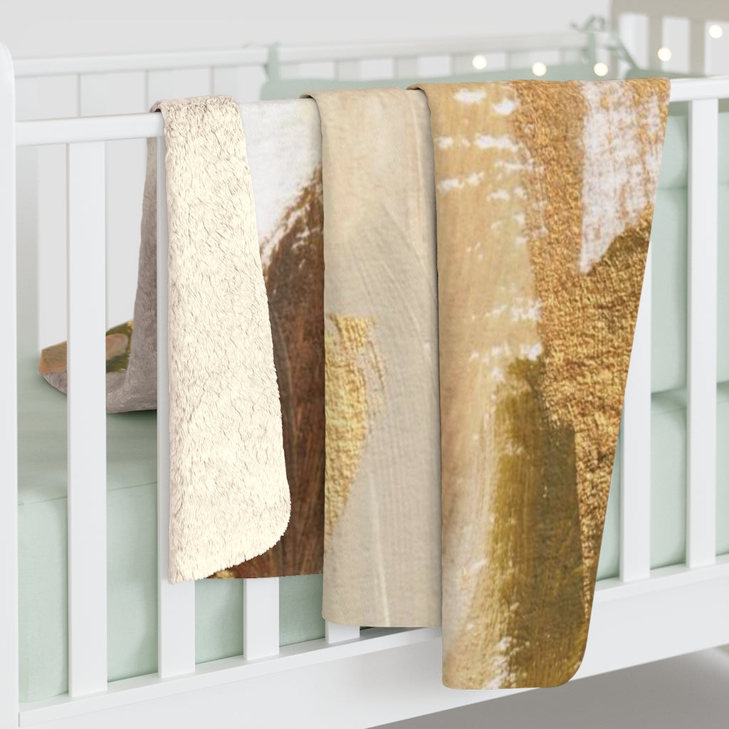 Acrylic Comfy Blanket | Brown Gold Earth Tones