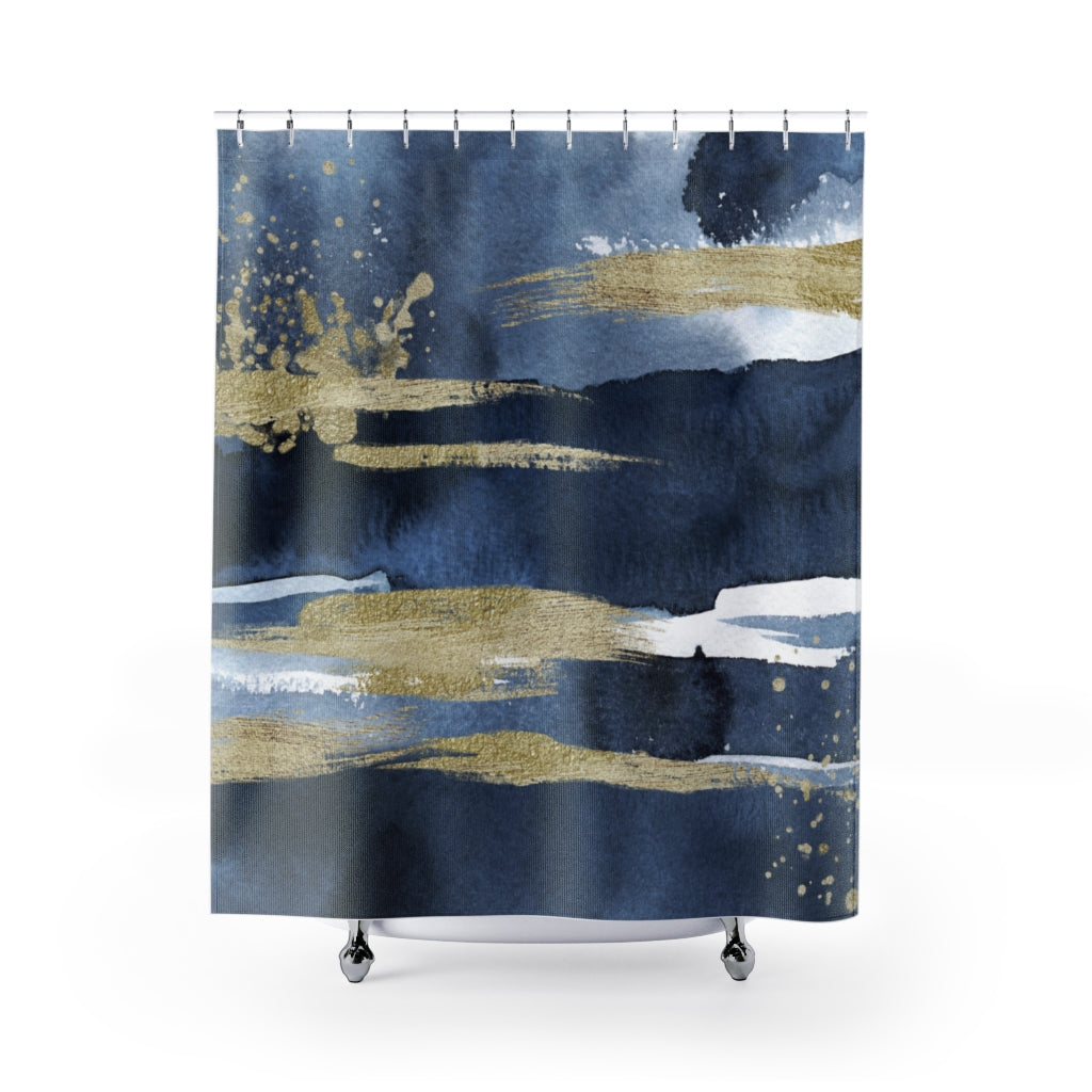 modern boho fabric shower curtain