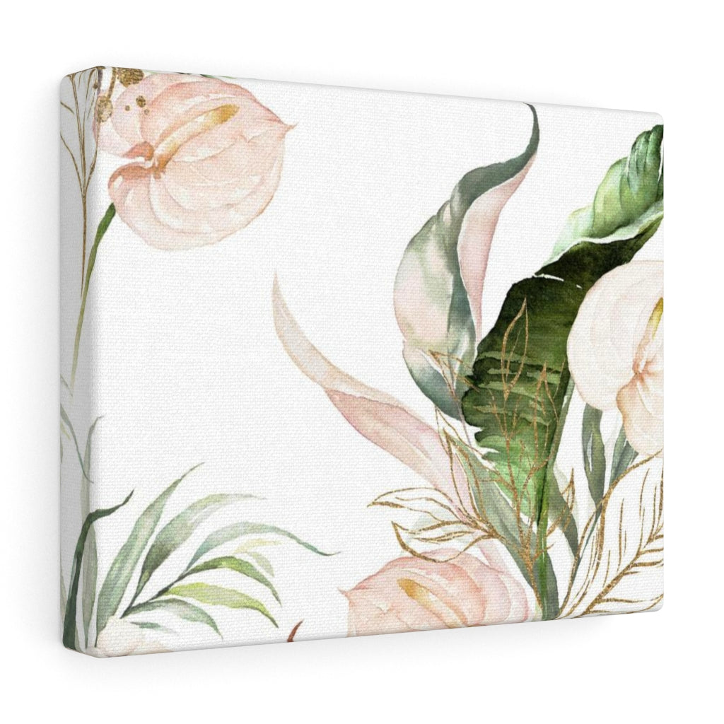 FLORAL WALL CANVAS ART | White Green Beige