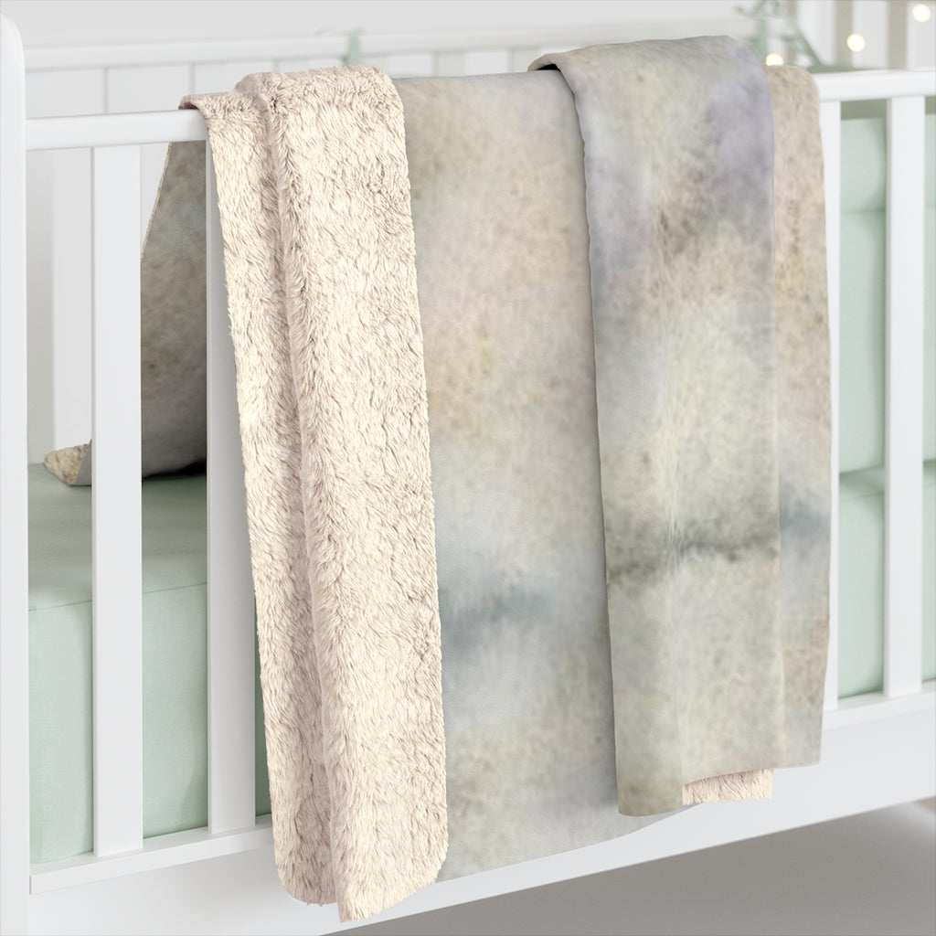 Abstract Comfy Blanket | Beige White Ombre
