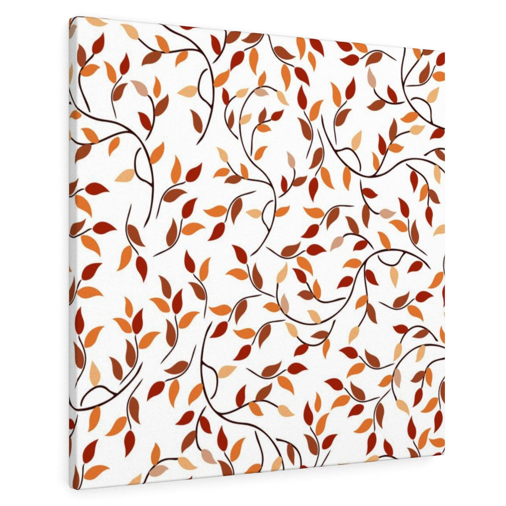 FLORAL WALL CANVAS ART | Red Orange White