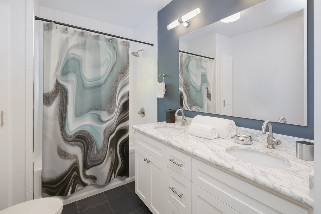 Abstract Shower Curtain | Marble Print