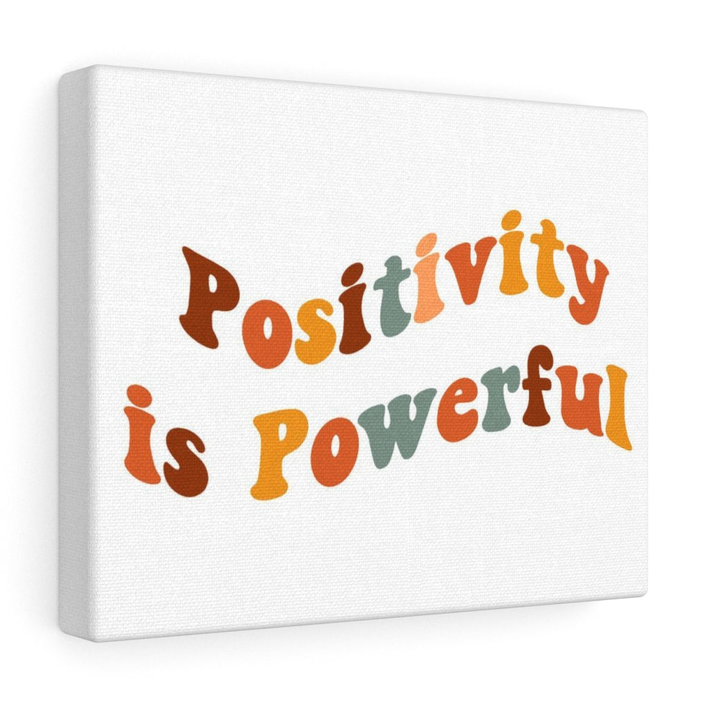 WITH SAYING WALL CANVAS ART | Red Yellow White | Positivity Is Powerful