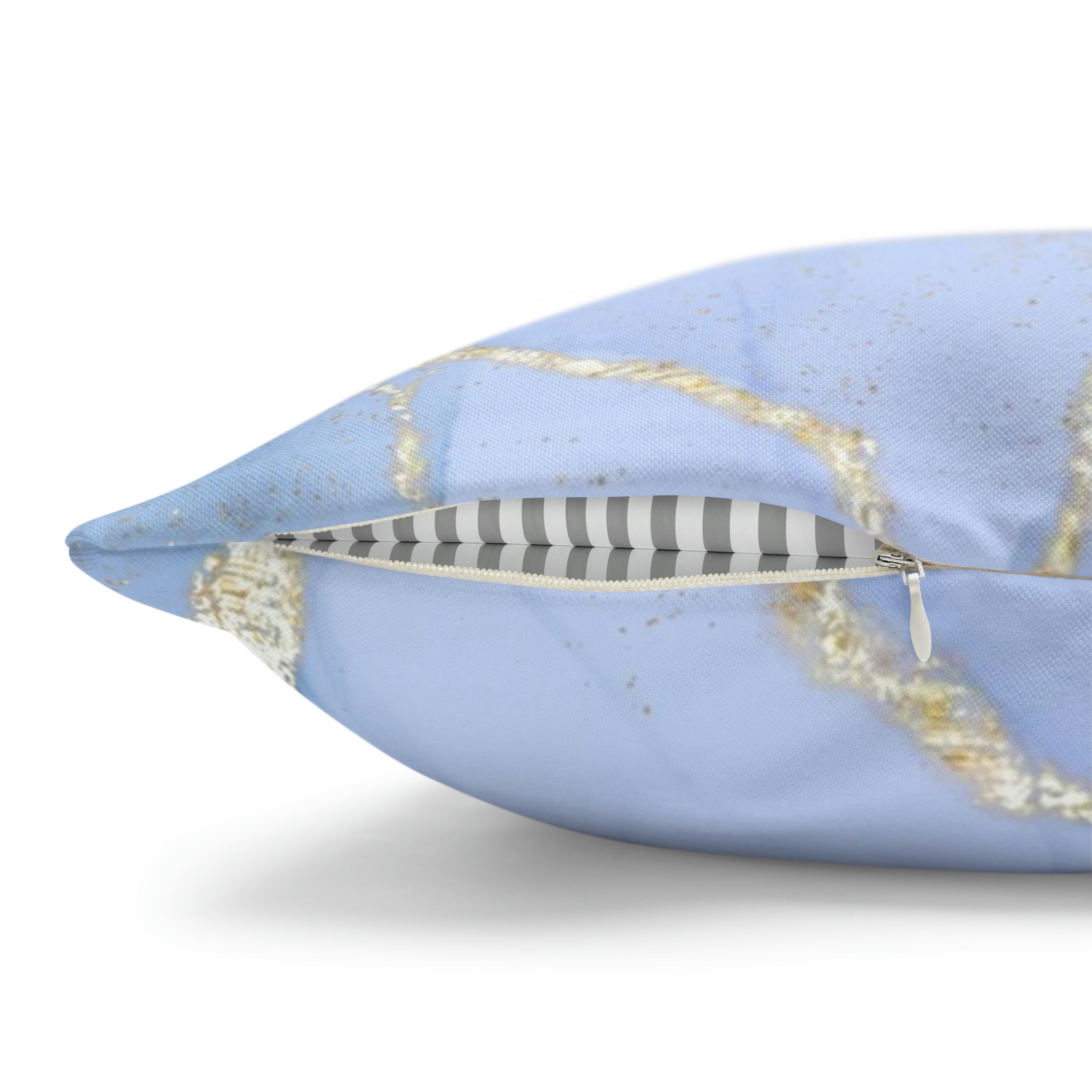 Abstract Boho Pillow Cover | Sky Blue Gold