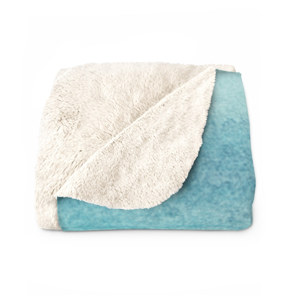 Navy Sky Blue, Modern Abstract, Blanket