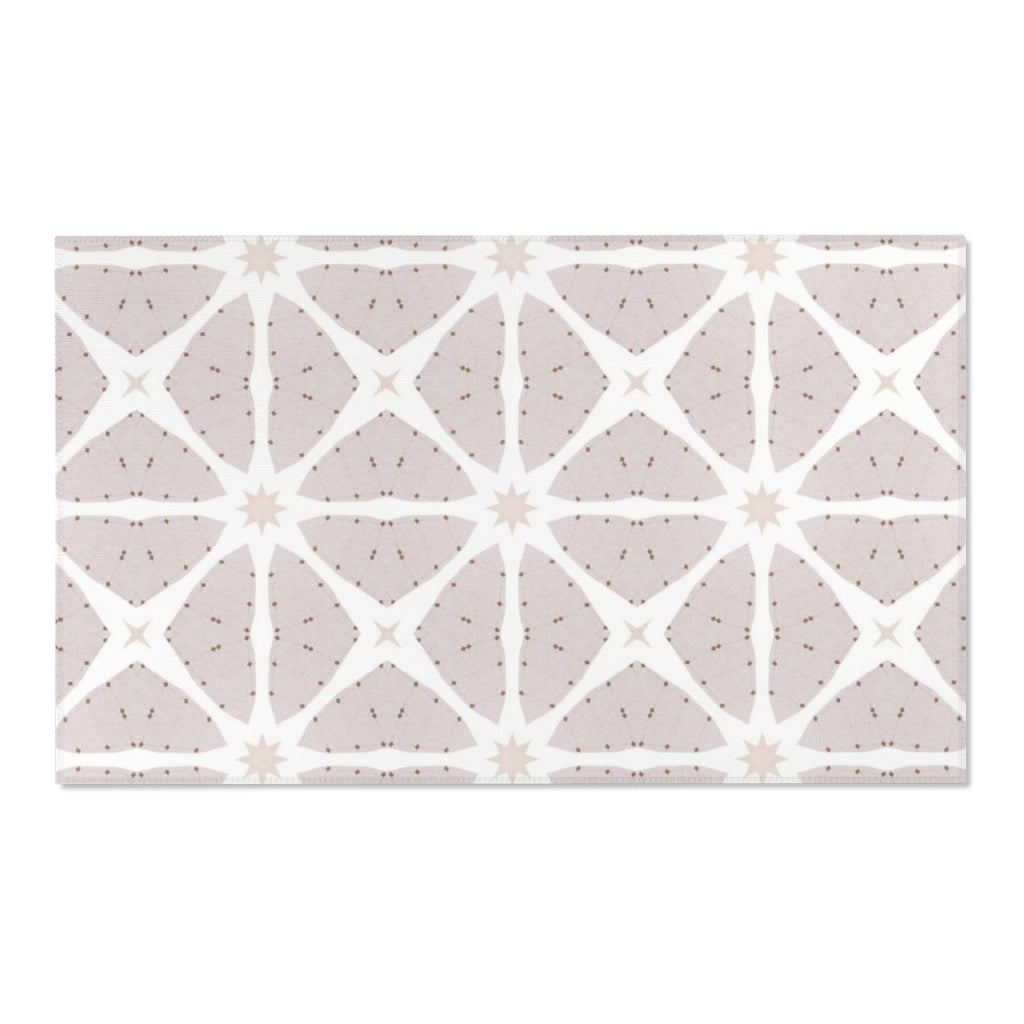Geometric Area Rug | Beige Cream Pattern