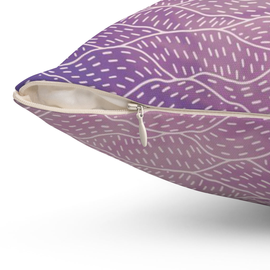 Abstract Pillow Cover | Purple Green White