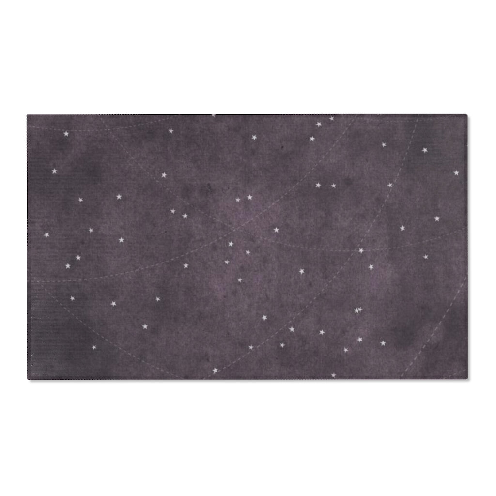 Celestial Boho Area Rug | Star Map Plum Purple