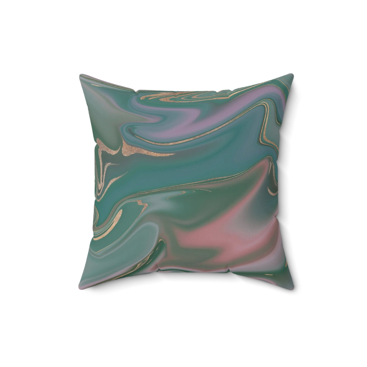 Marble Pillow Cover | Green Pink Agate