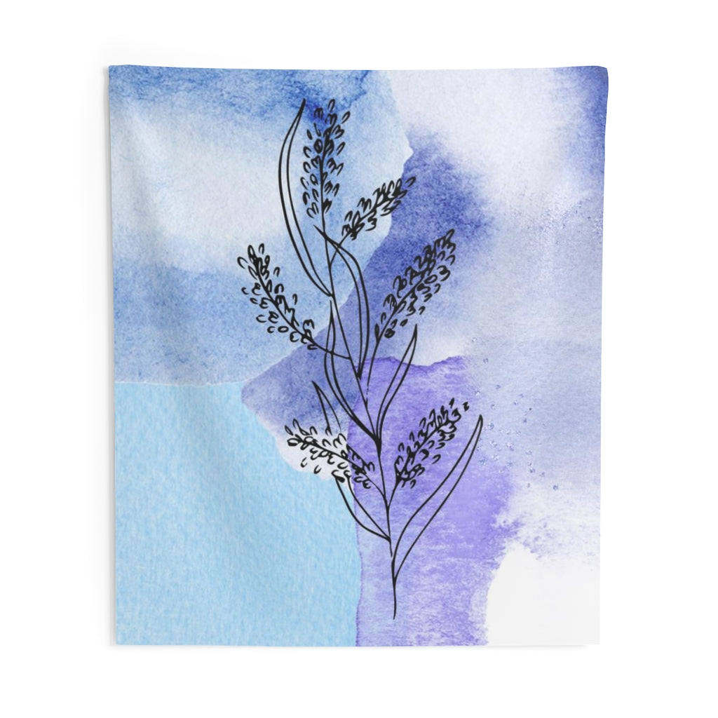 Floral Tapestry | Lavender Sky Blue White