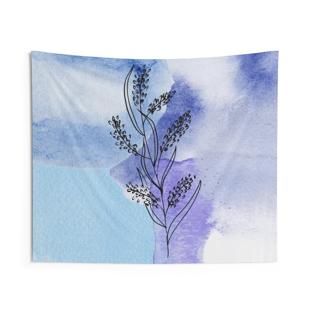 Floral Tapestry | Lavender Sky Blue White