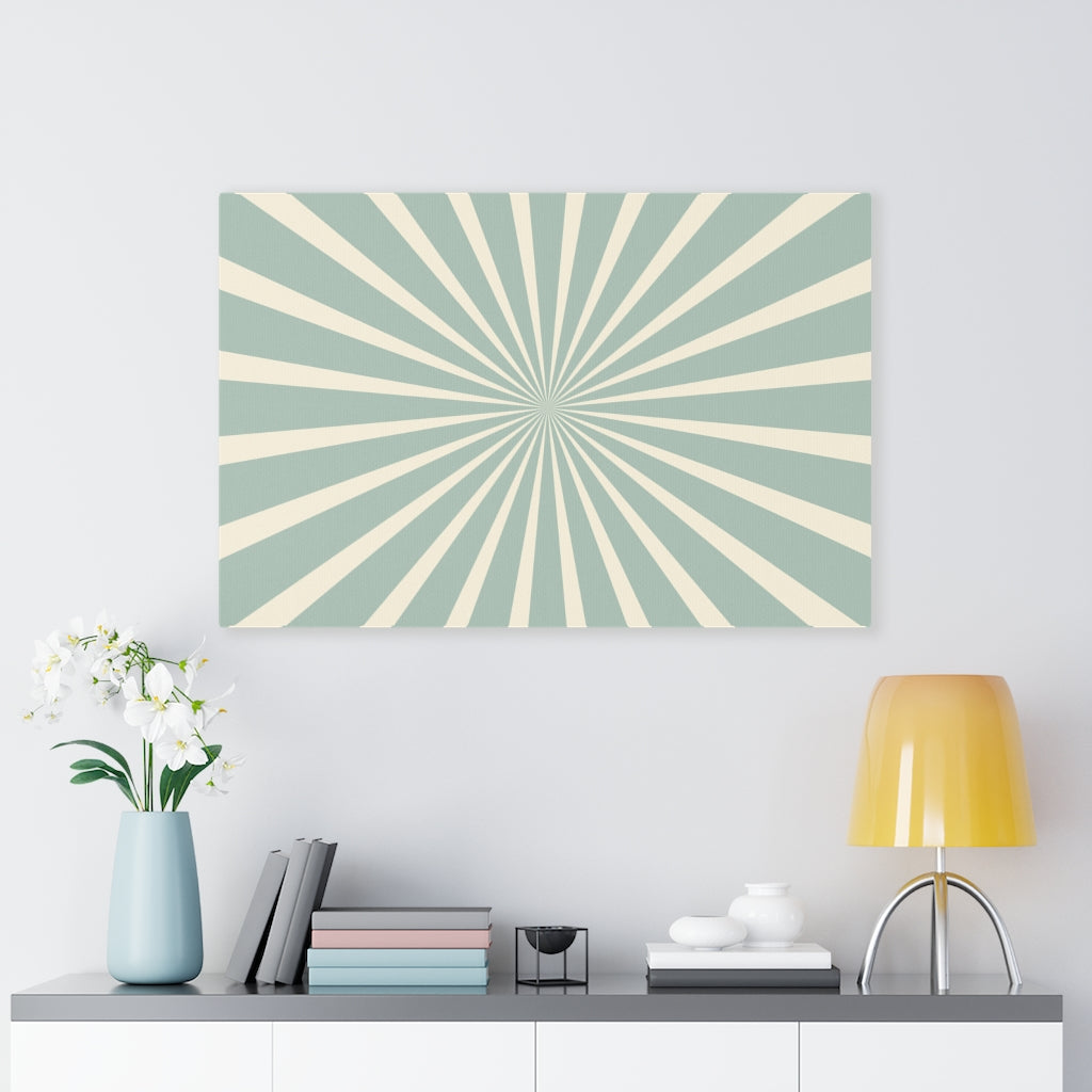 RETRO CANVAS ART | Mint Green Yellow