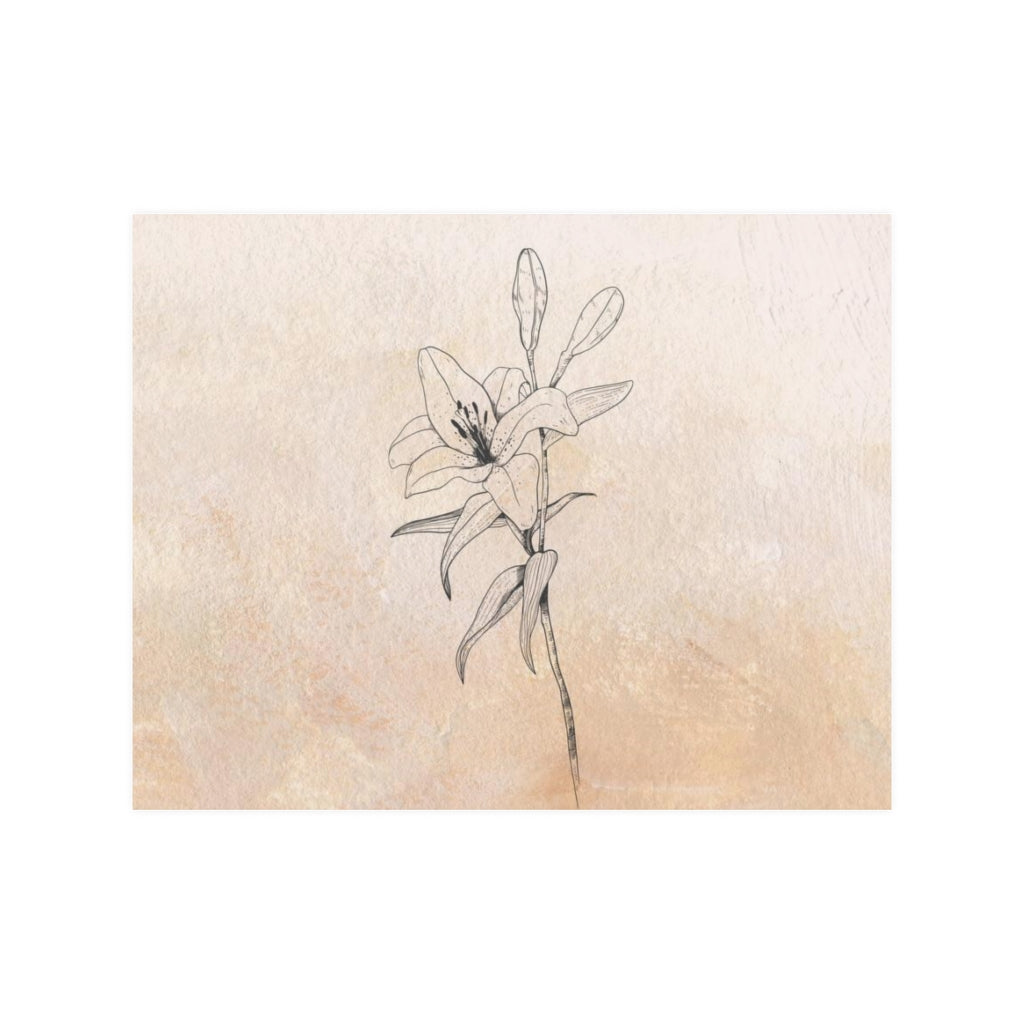 Abstract Terracotta Art Prints | Beige Floral