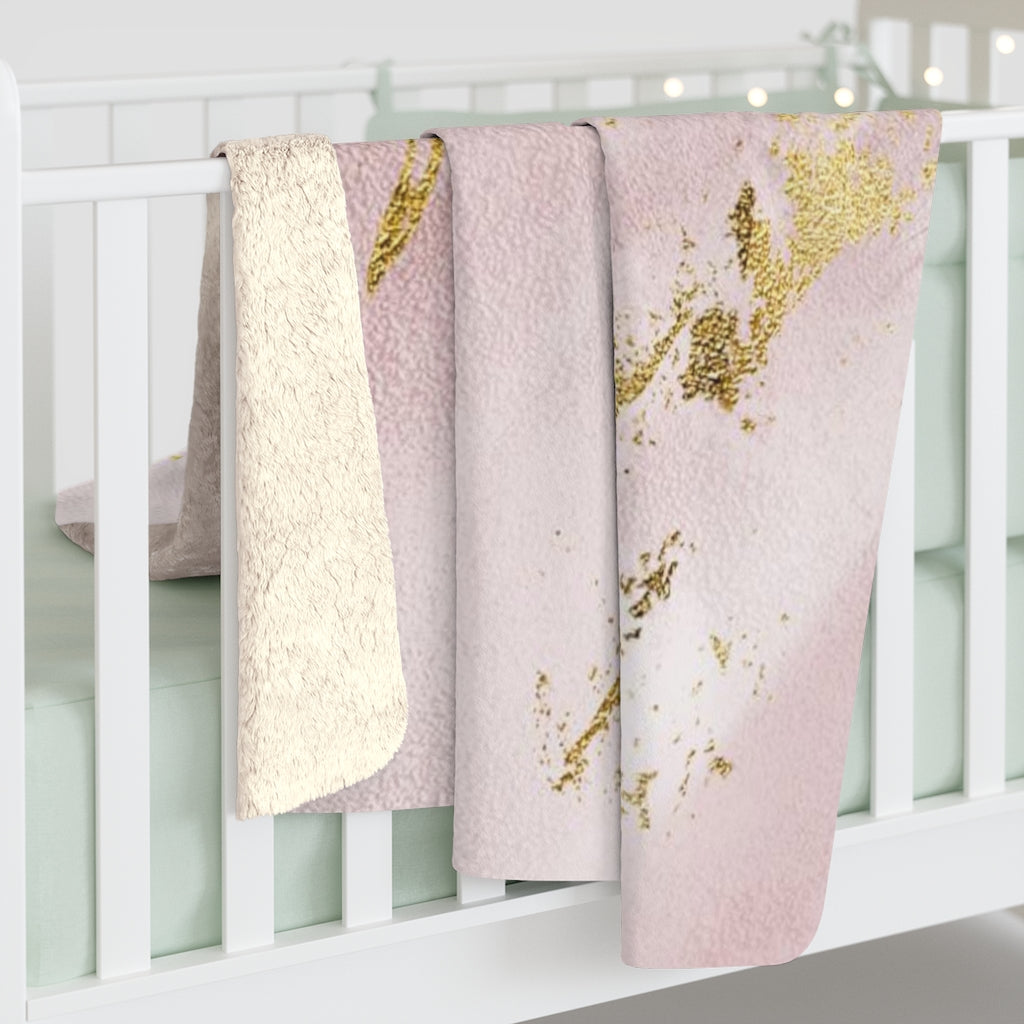 Acrylic Comfy Blanket | Mauve Pink Gold