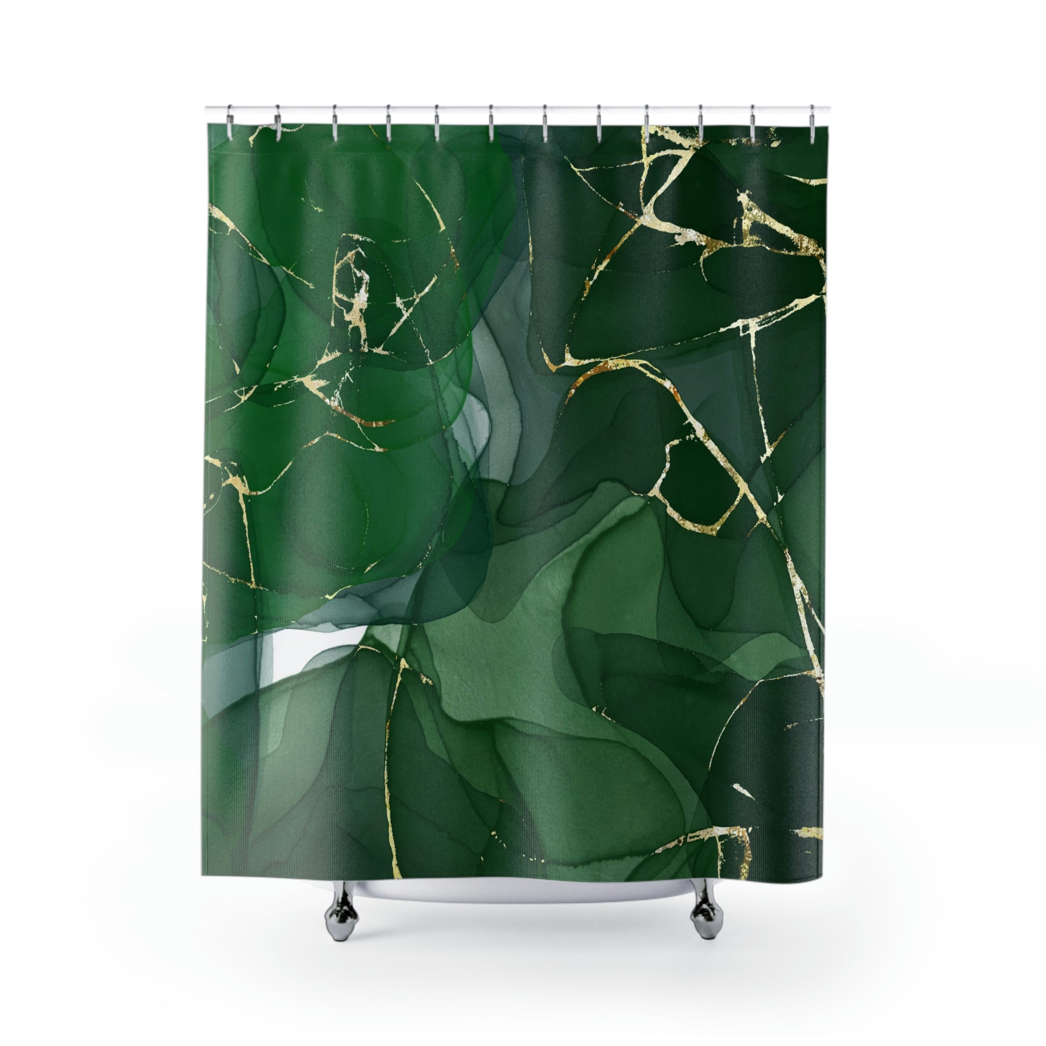modern boho fabric shower curtain