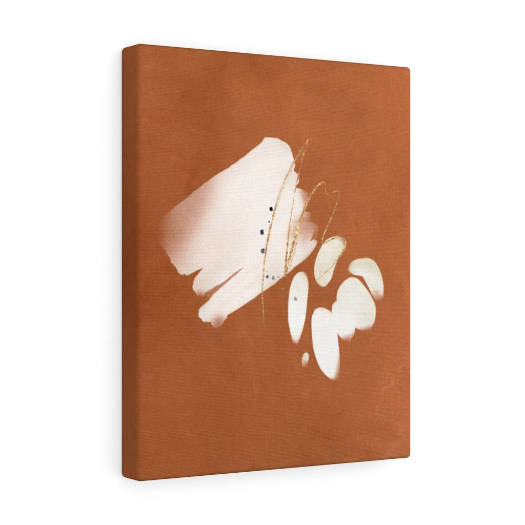ABSTRACT WALL CANVAS ART | Terracotta Cream White