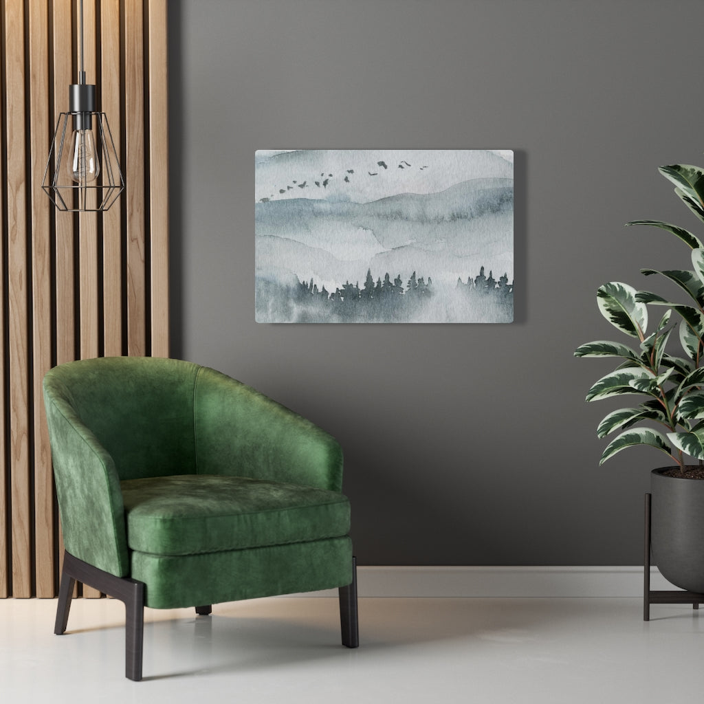 Nature Wall Canvas Art | Gray Woodlands