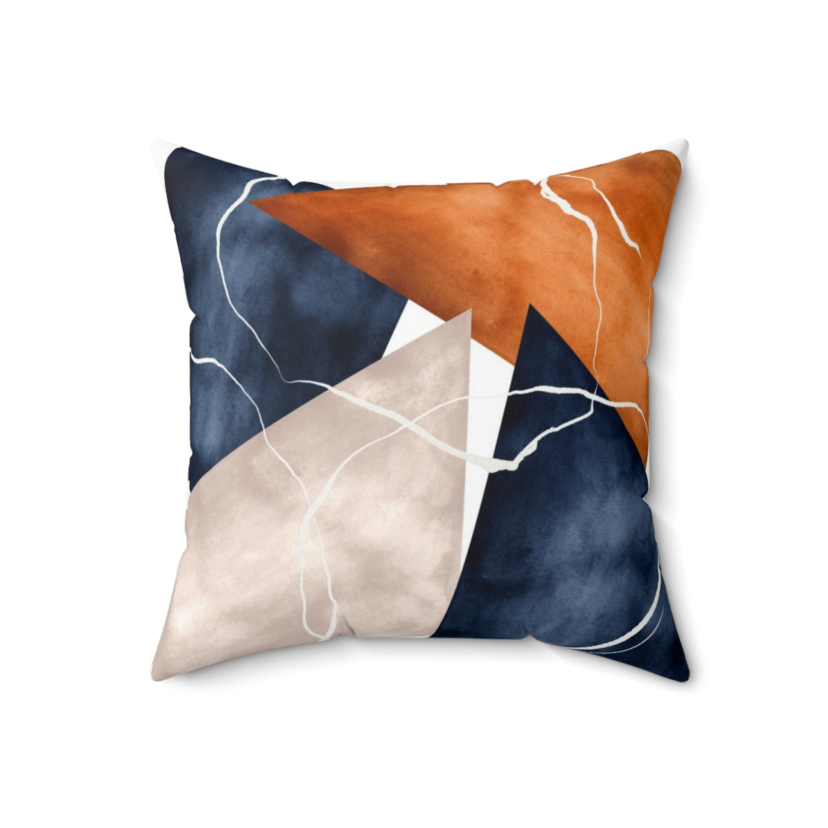 Abstract Pillow Cover | Rust Navy
