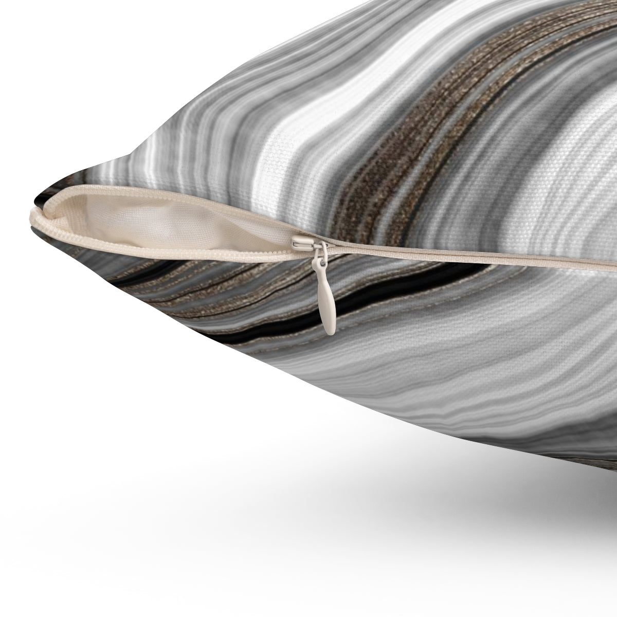 Marble Pillow Cover | Agate White Beige Black