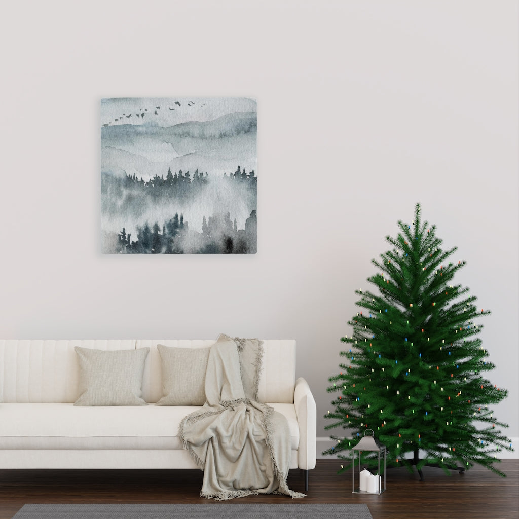 Nature Wall Canvas Art | Gray Woodlands