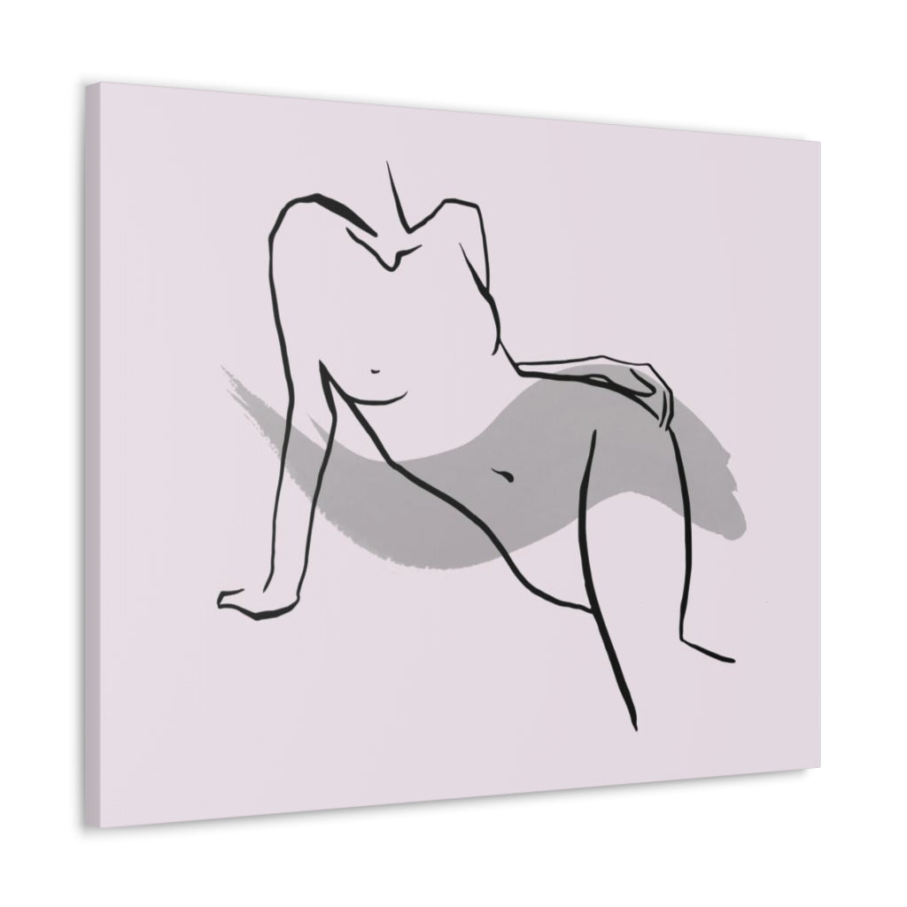 Abstract Canvas Wall Art | Blush Pink Floral