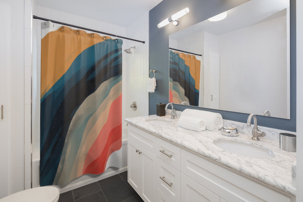 Rainbow Abstract Shower curtain