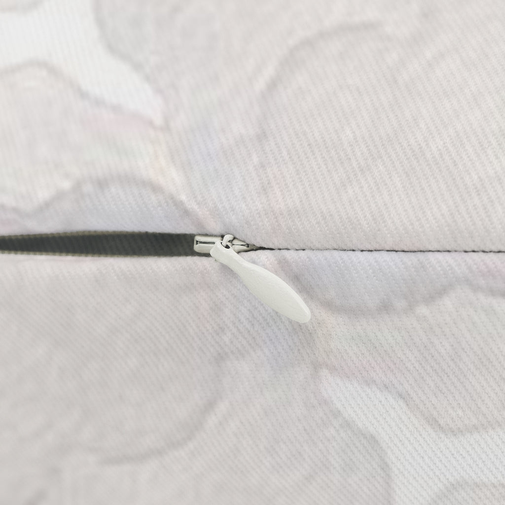 Abstract Boho Lumbar Pillow | Beige White