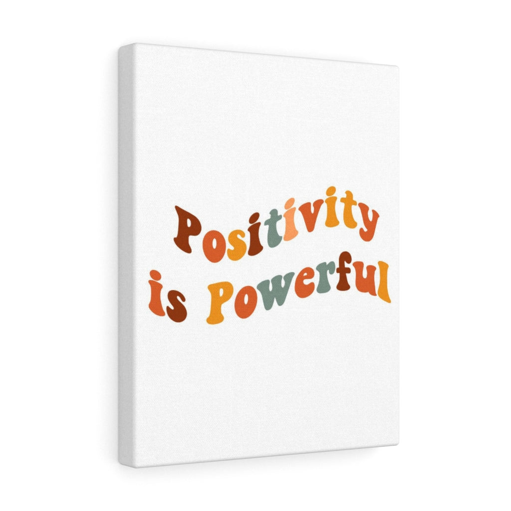 WITH SAYING WALL CANVAS ART | Red Yellow White | Positivity Is Powerful