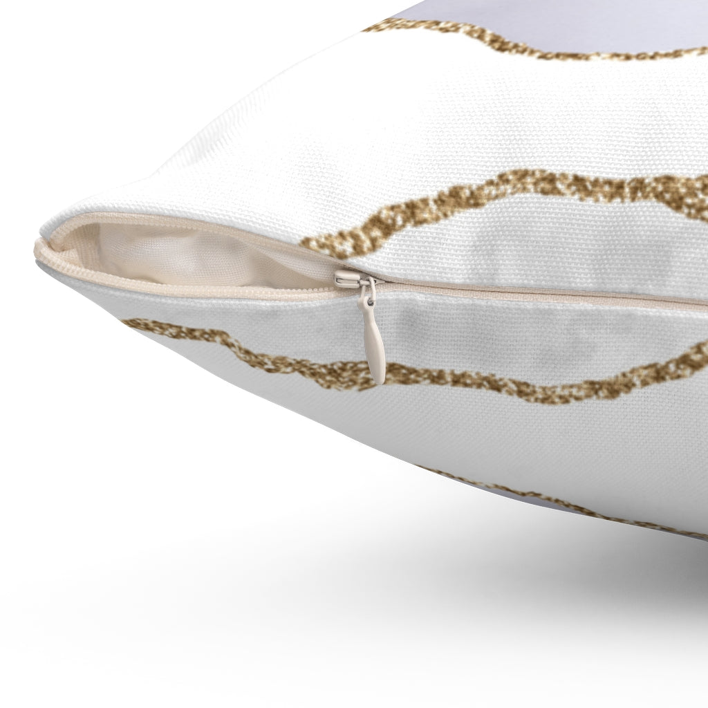 Abstract Boho Pillow Cover | Grey Lavender Blue Gold