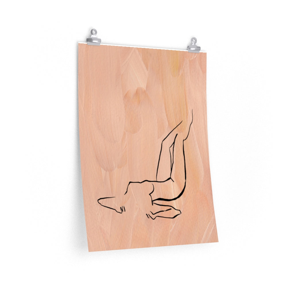 Female Art | Beige Black Art Print | Terracotta Poster