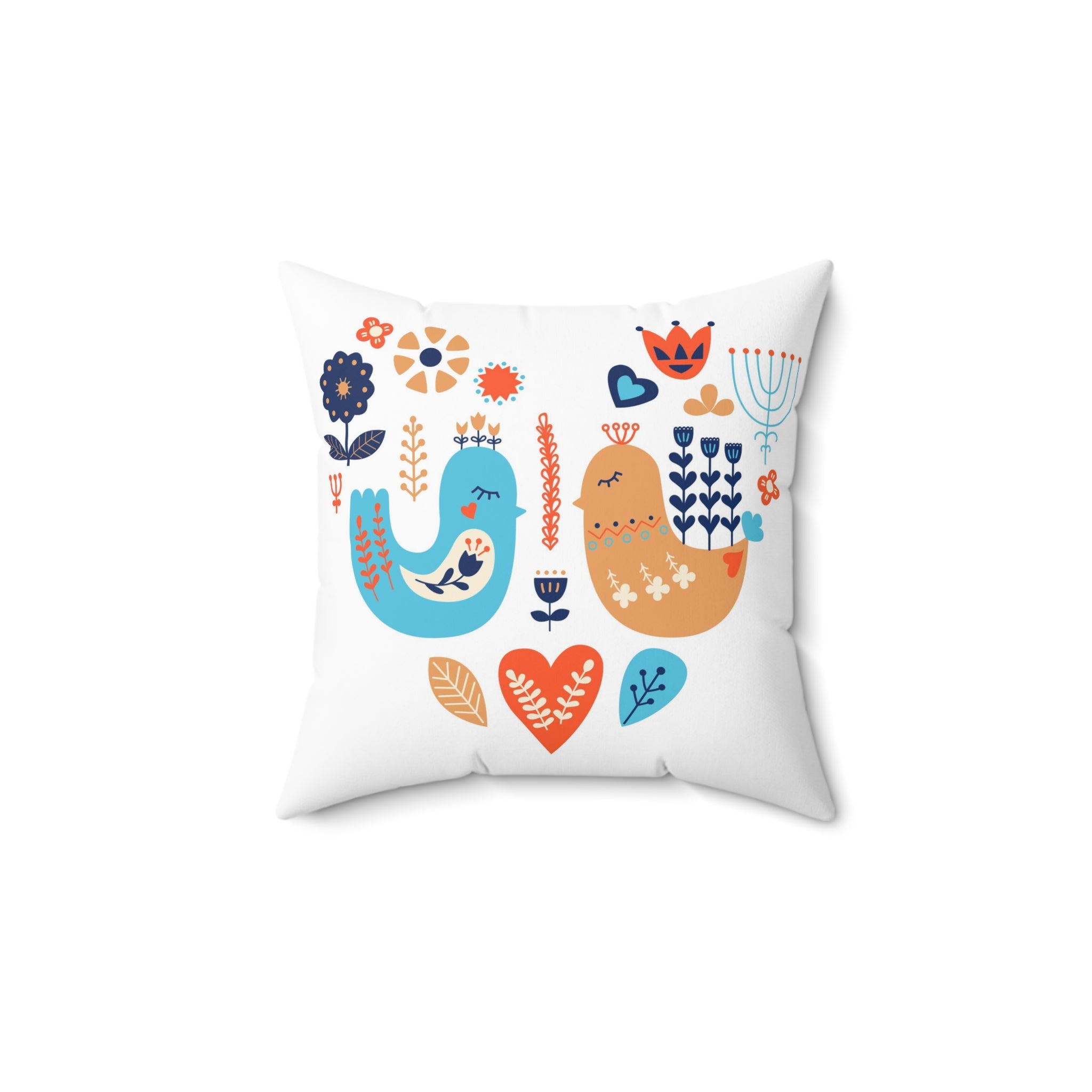 Swedish Folklore Pillow Cover | Love Birds