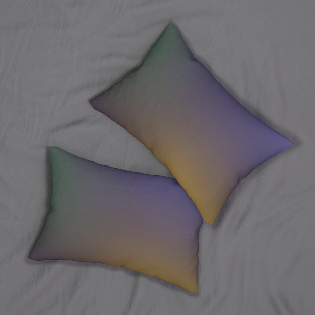 Abstract Lumbar Pillow | Purple Brown Yellow Ombre