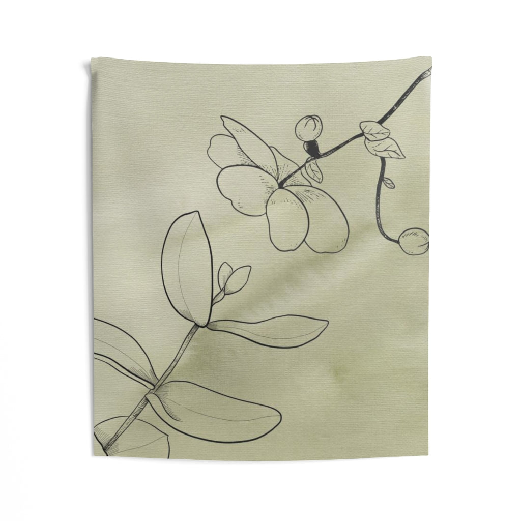 Floral Tapestry | Khaki Green Black