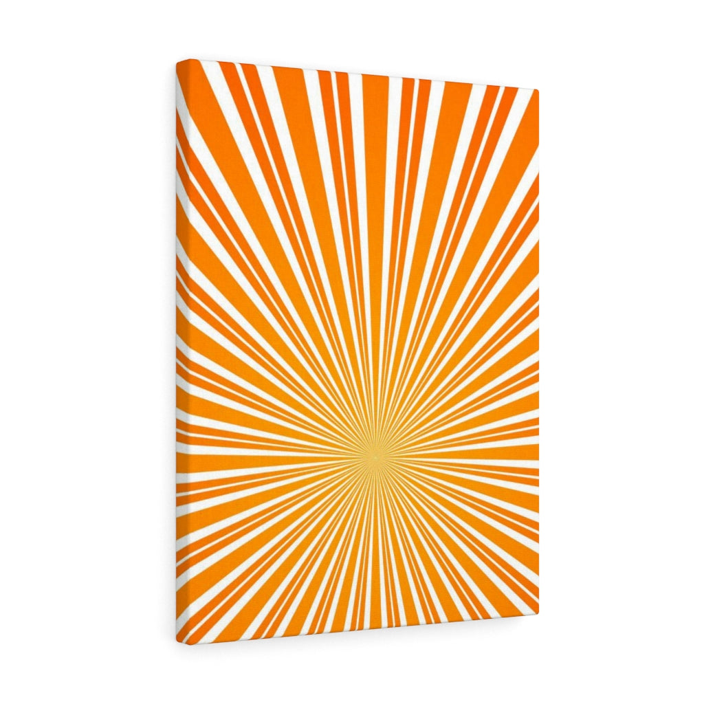 RETRO WALL CANVAS ART | Yellow Orange White
