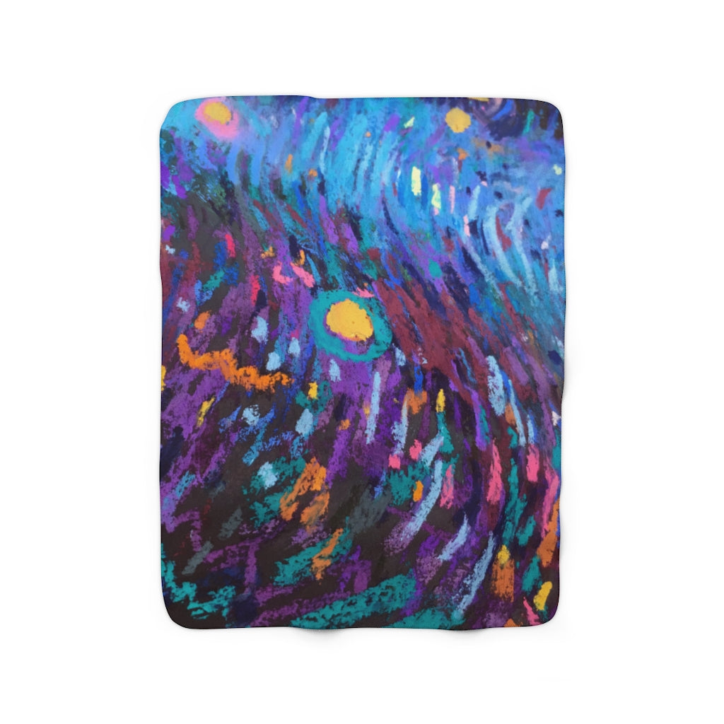 modern abstract cozy blanket