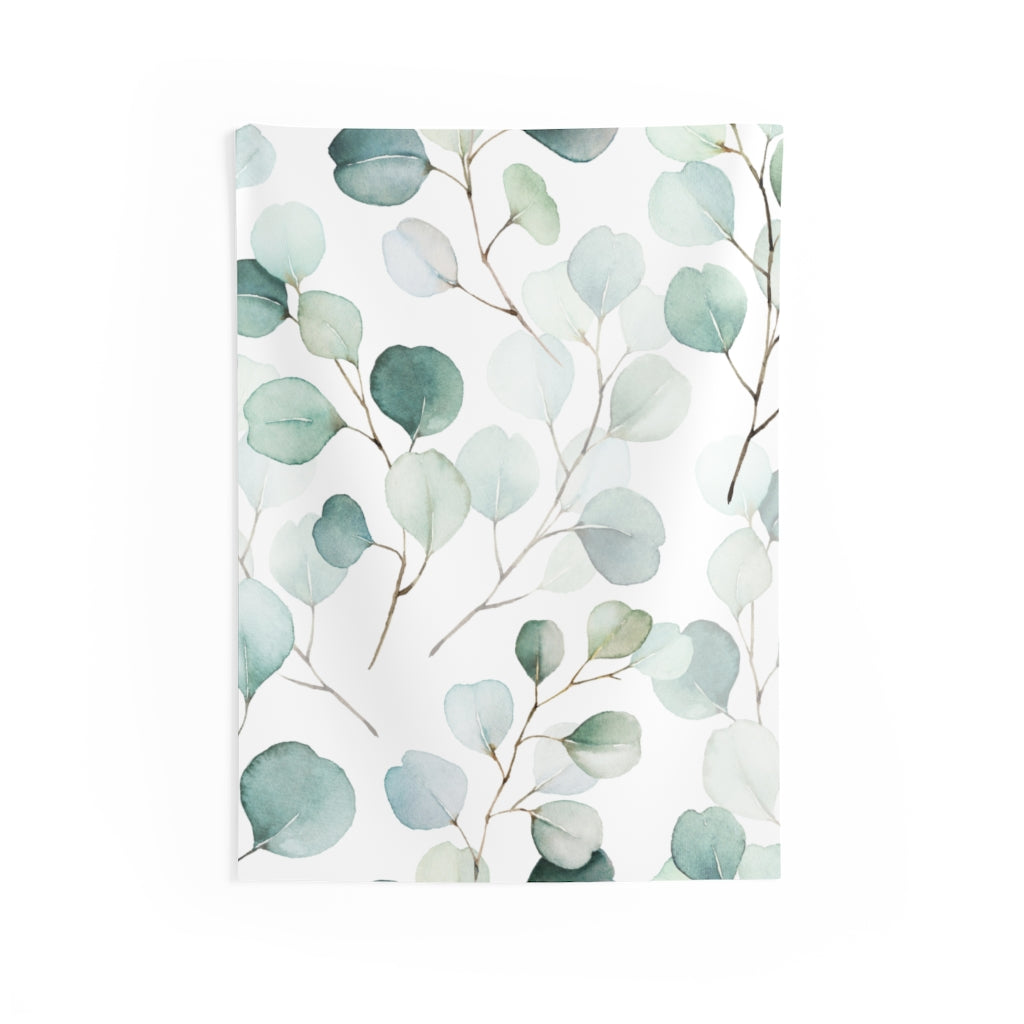Floral Tapestry, Eucalyptus Green White
