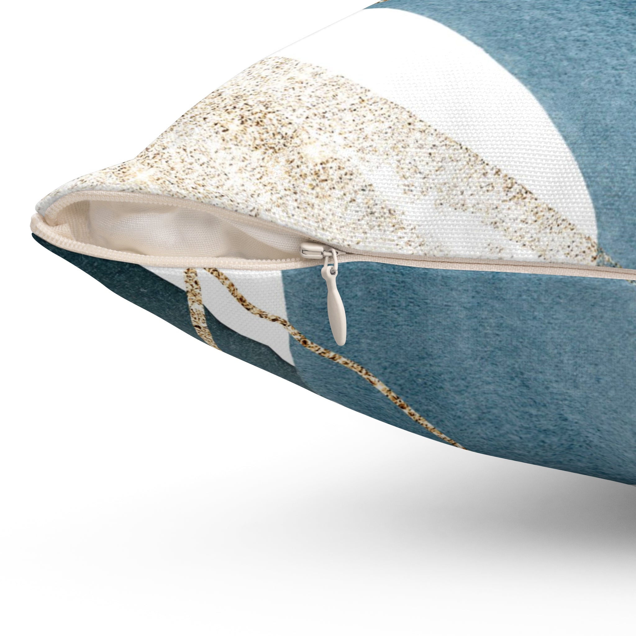 Abstract Floral Pillow Cover | Blue Grey