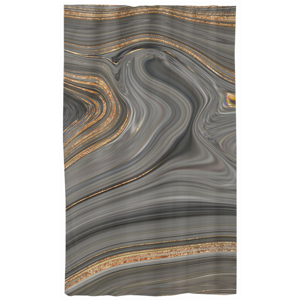 Marble Window Curtains | Grey Slate