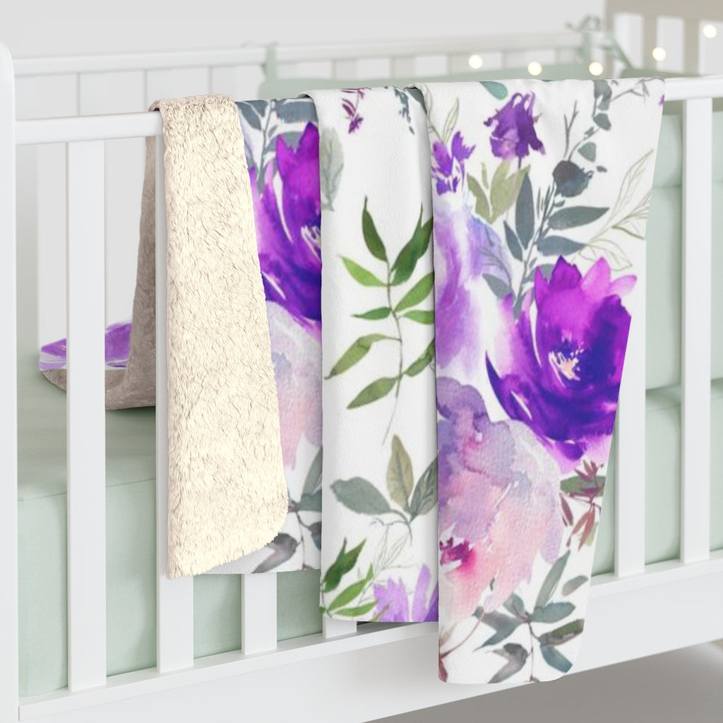 Floral Comfy Blanket | Lavander Purple Pink
