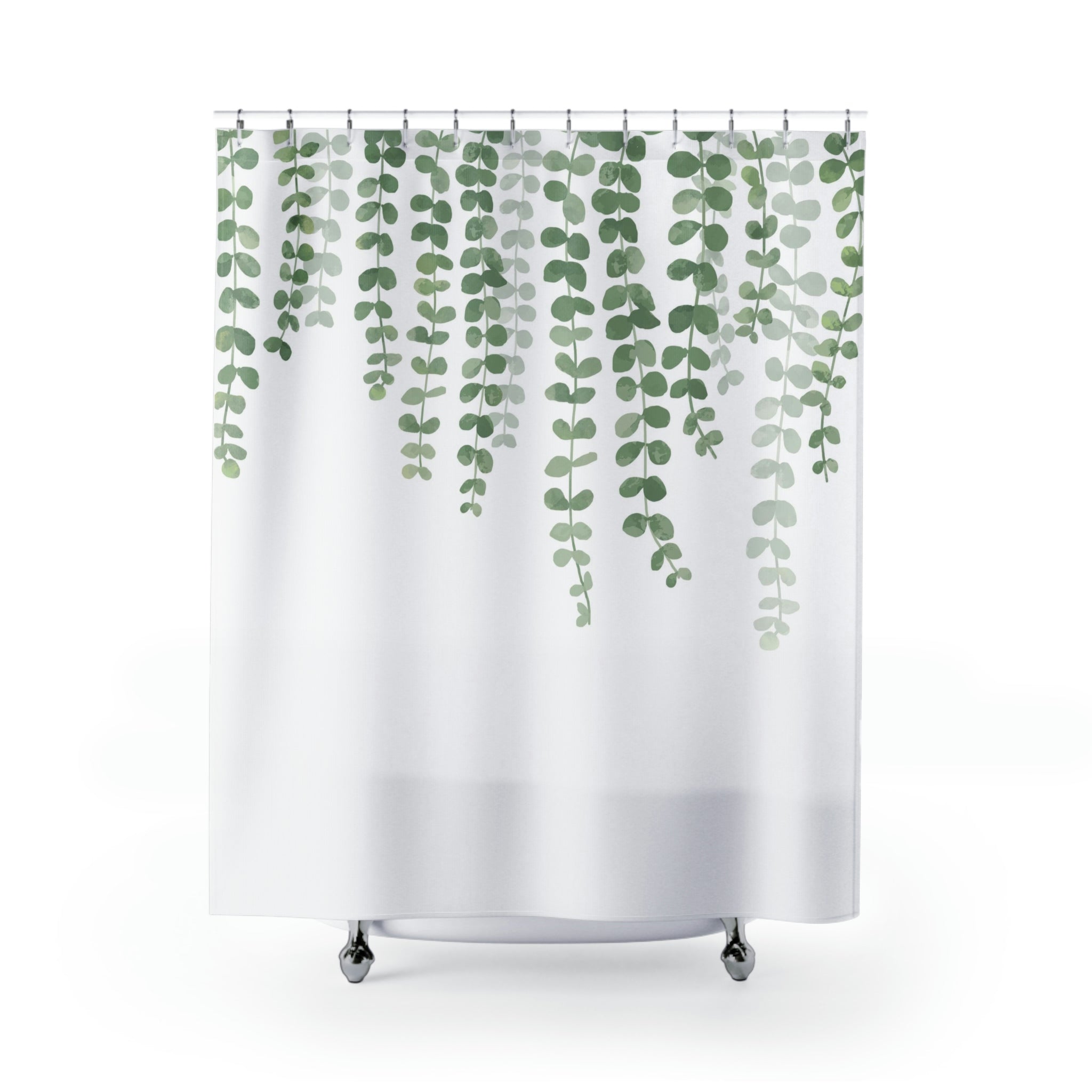 modern boho fabric shower curtain