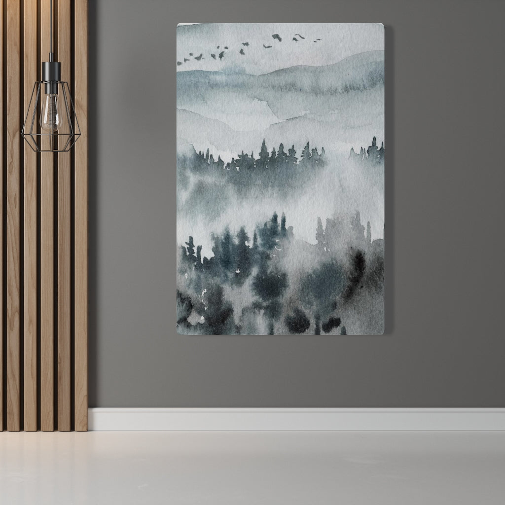 Nature Wall Canvas Art | Gray Woodlands