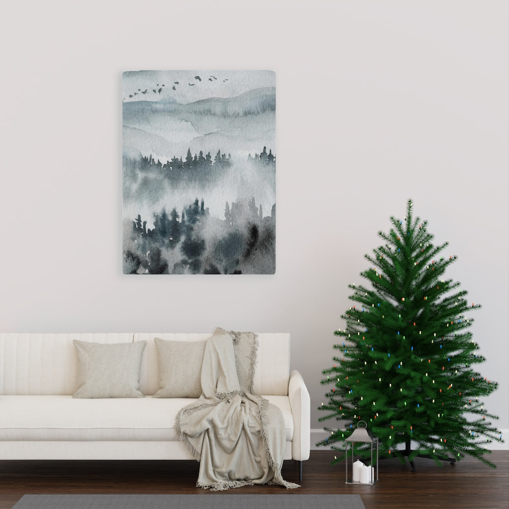 Nature Wall Canvas Art | Gray Woodlands