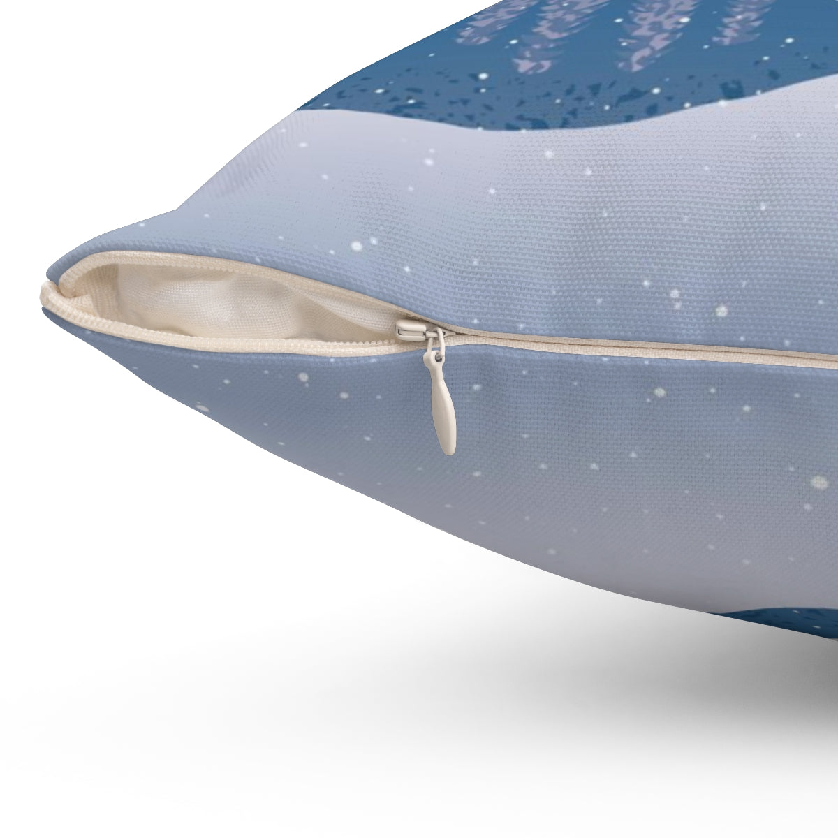 Scandi Nordic Boho Square Pillow Cover | Purple Pink Winter Landscape