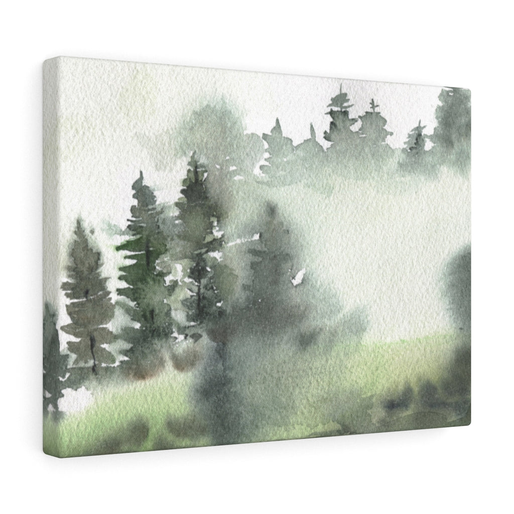Green Forest Canvas Watercolor Wall Art