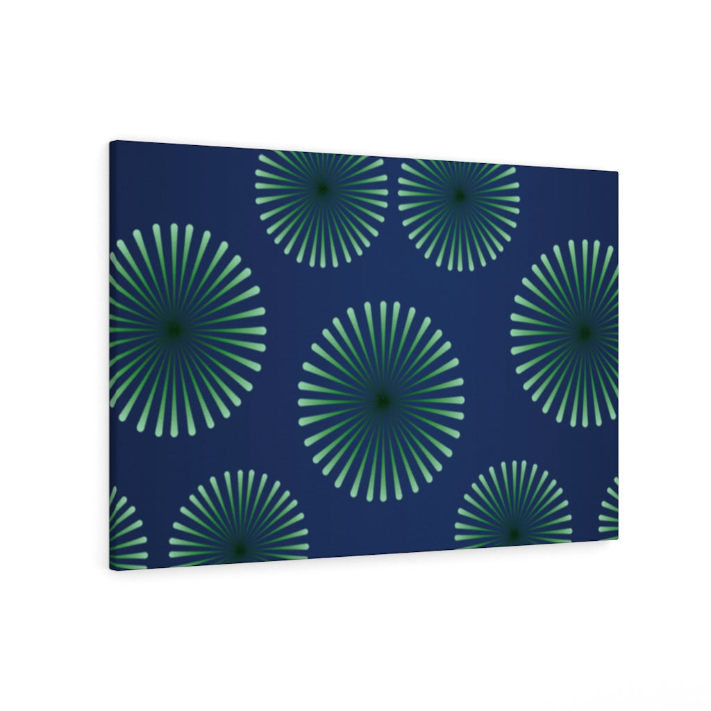 GEOMETRIC CANVAS ART | Blue Green Circles