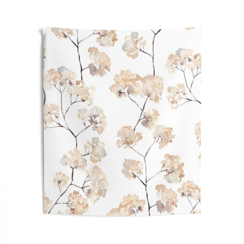 Floral Tapestry | White Beige Blooms
