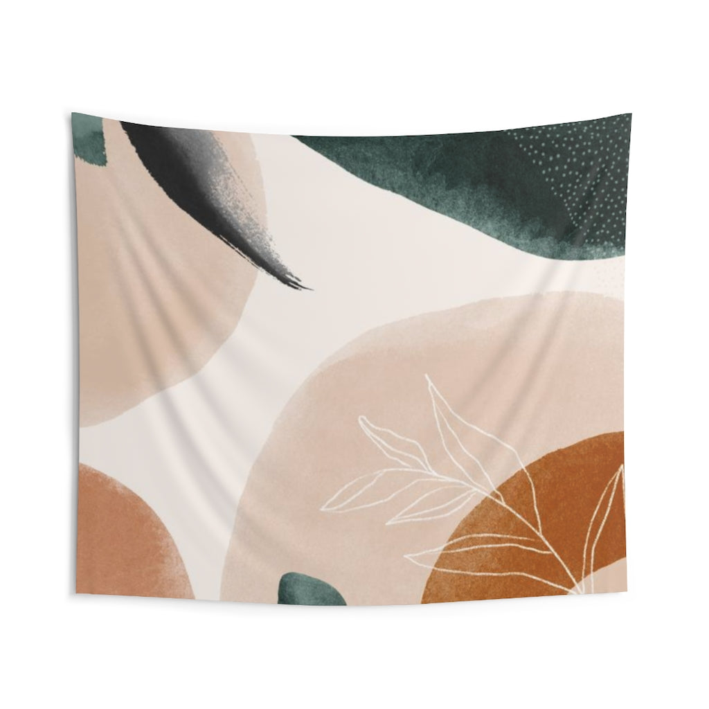 Floral Tapestry | Beige Green Rust