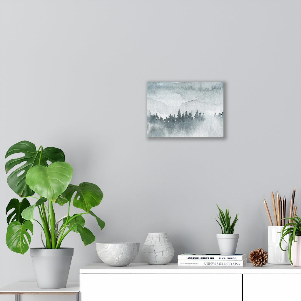 Nature Wall Canvas Art | Gray Woodlands