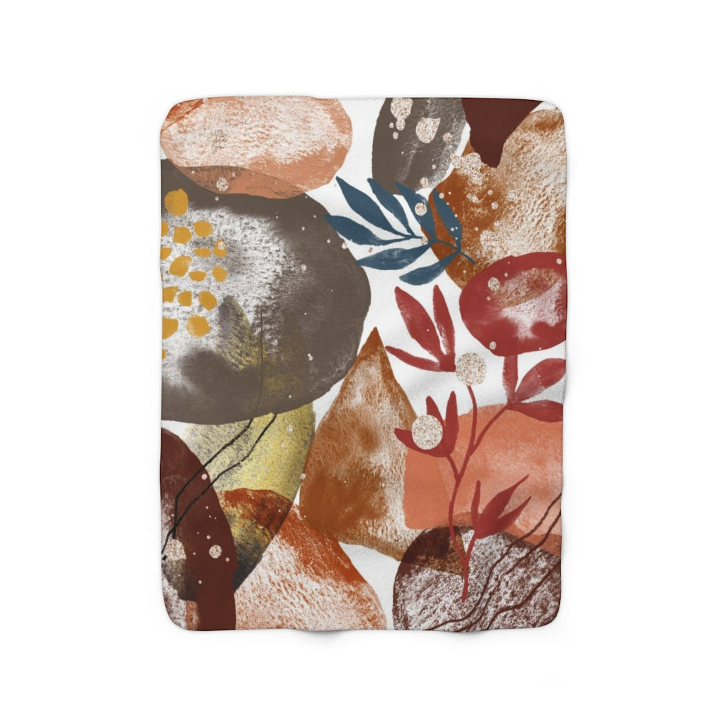 modern abstract cozy blanket